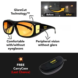 Polarized Headlight Glasses with GlareCut Technology for Driving Safety