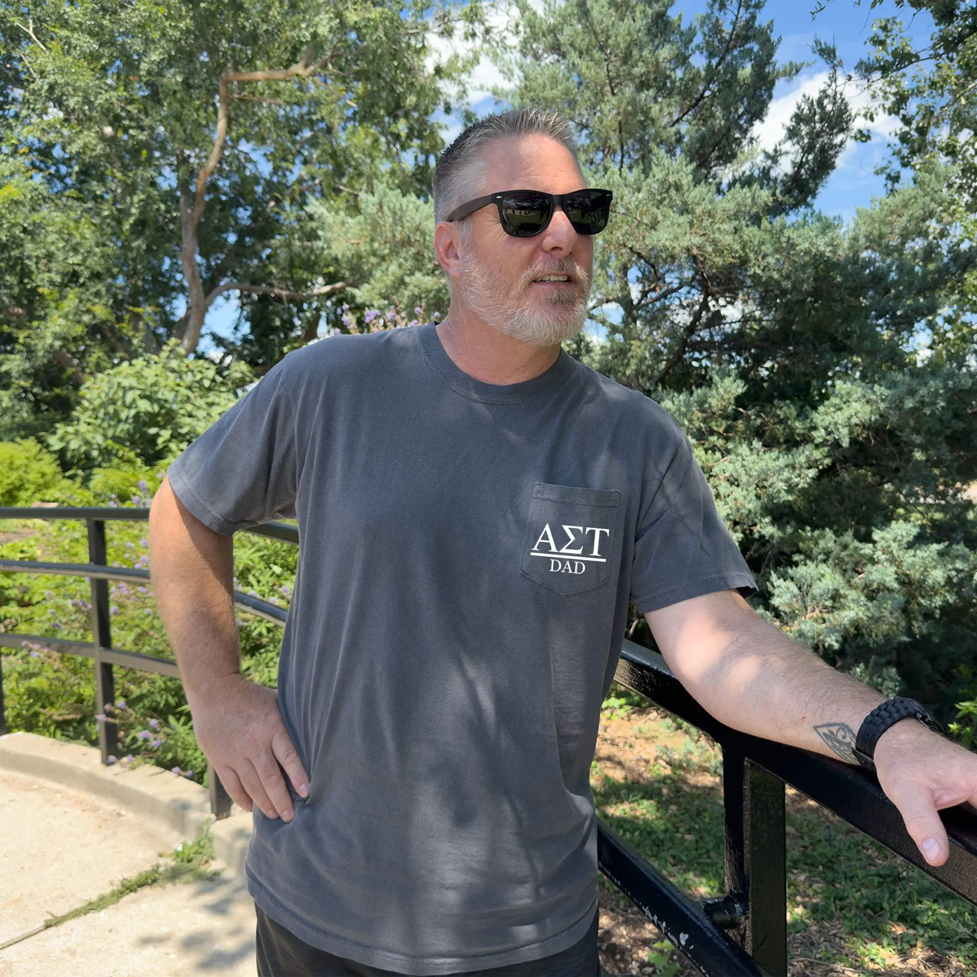 Alpha Sigma Tau Dad T-Shirt - Grey