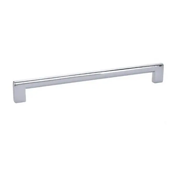 Emtek 86273US26 Contemporary Trail Bar Cabinet Pull, 10 in. Center to Center, Bright Chrome Metal Brass Hardware