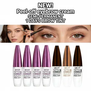 2 pieces of peel-off eyebrow tint, natural and long-lasting, waterproof and sweatproof, smudge-proof eyebrow gel/dye, suitable for all skin types.
