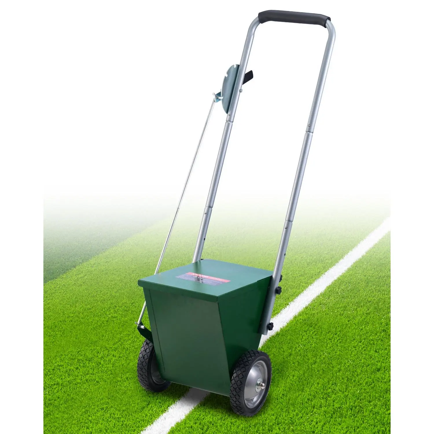 VEVOR Dry Line Marker, 2-Wheel, 2 or4 in Lines, Field Dry Line Chalker, Adjustable Line Marker, with Rubber Adjustment Handle, 25 lbs Large Powder Capacity, for Baseball and Softball Infield, Green