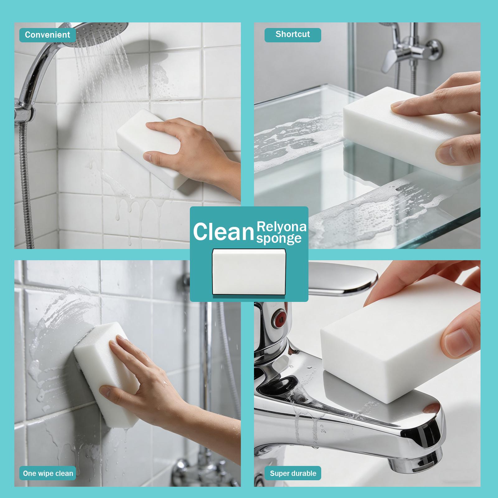 10 Pack Magic Sponges Cleaning Eraser, Melamine Sponge Foam Pads,Multi-Functional Household Cleaning Kitchen Dish Sponge for Furniture,Bathroom,Bathtub, Sink,Floor, Baseboard, Wall Cleaner