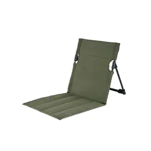‌Portable Floor Seat Foldable Outdoor Chair with Backrest Lightweight Camping Beach Chair for Park Garden Picnic Travel Comfort Seat