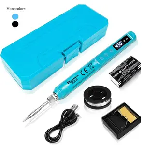 Mini USB Soldering Iron Kit, Portable Home Use, Type-C Interface, 800mah Battery, Adjustable Temperature, Compact Design