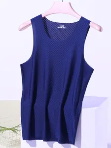 Men's Breathable Mesh Shapewear Tank Top, Sleeveless Chest Binding Sports Vest, Dual Effect Waist Cinching, Sweat-Proof, All Seasons