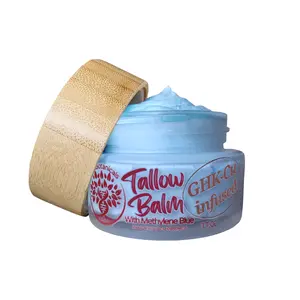 Anti-aging GHK-Cu (Copper Peptide) and Methylene Blue infused Whipped Grass fed/finished Tallow Balm, Made with Organic ingredients. Moisturizer Moisturizers Rejuvenating
