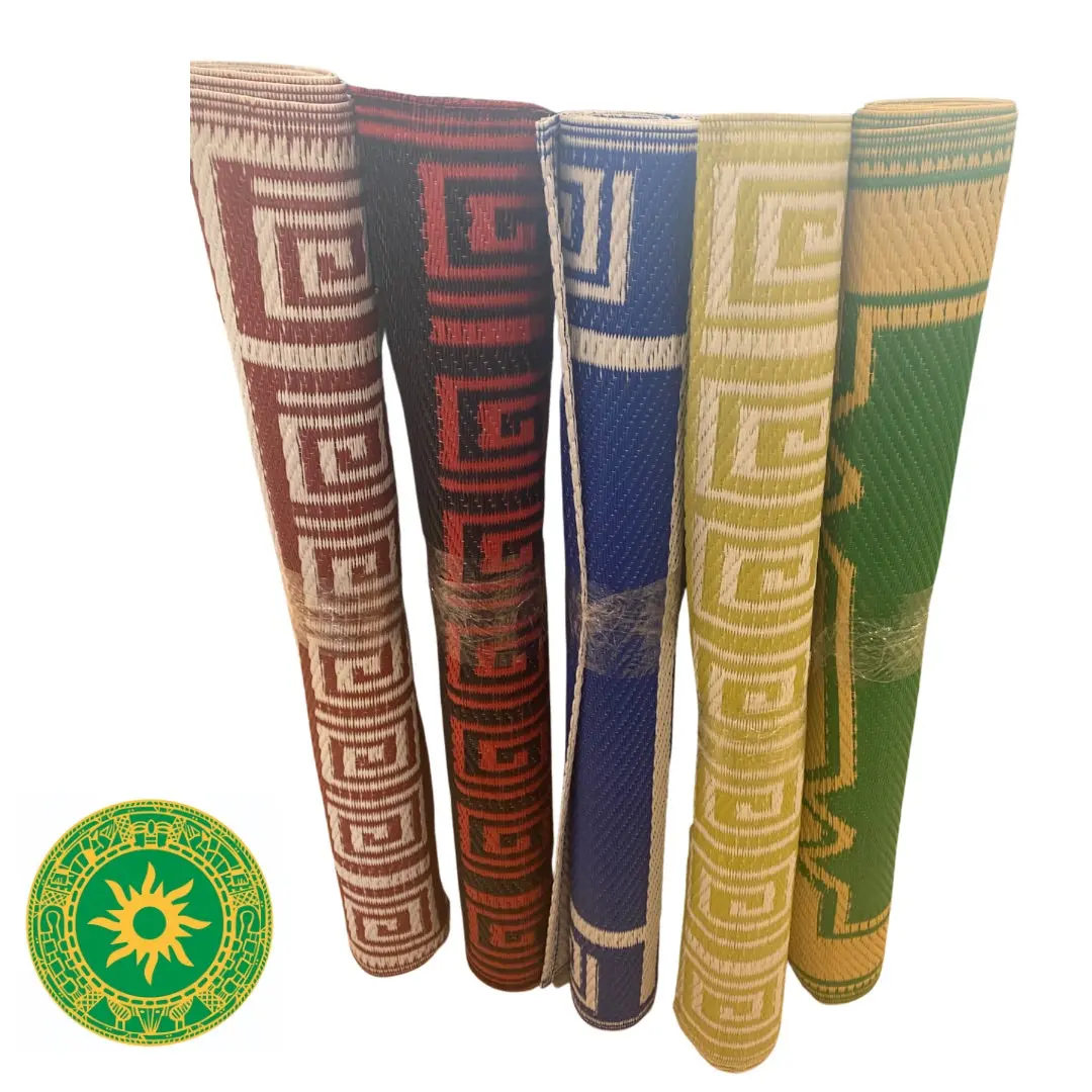 Esteras Medianas con Imagen Ritual Yoruba Nigeriana Mediana con Imágenes de los Orishas – Tapete Espiritual Africano