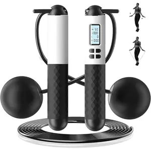 2.36inch Cordless Skipping Rope with Counter 2- in- 1 Ropless Skipping Rope with Counter Smart Digital Gravity Ball Jump Rope with LCD Display Jumping Rope for Adult Kids Fitness Exers,  Modern Workout Gear, Highquality Rope, Exercise Equipment, Kids