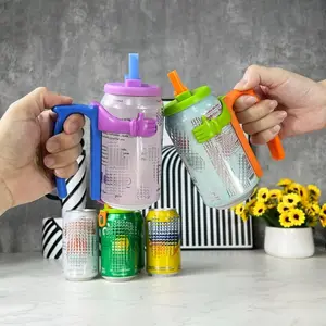 Creative Soda Can Cover with Straw & Handle – Reusable No-Spill Lid Turns Any Can into a Cup! Dust-Proof, Leak-Proof, Portable Drink Hack for Home & Travel Drinkware Kids