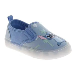 Stitch Girls Light-Up Slip-On Canvas Sneakers with Angel (Toddler)