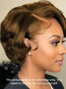 13x4 Lace Wig Pixie Cut Wigs Human Hair for Women Transparent Wig Wave Wig Glueless Frontal Wig Glueless Ready To Wear Wig