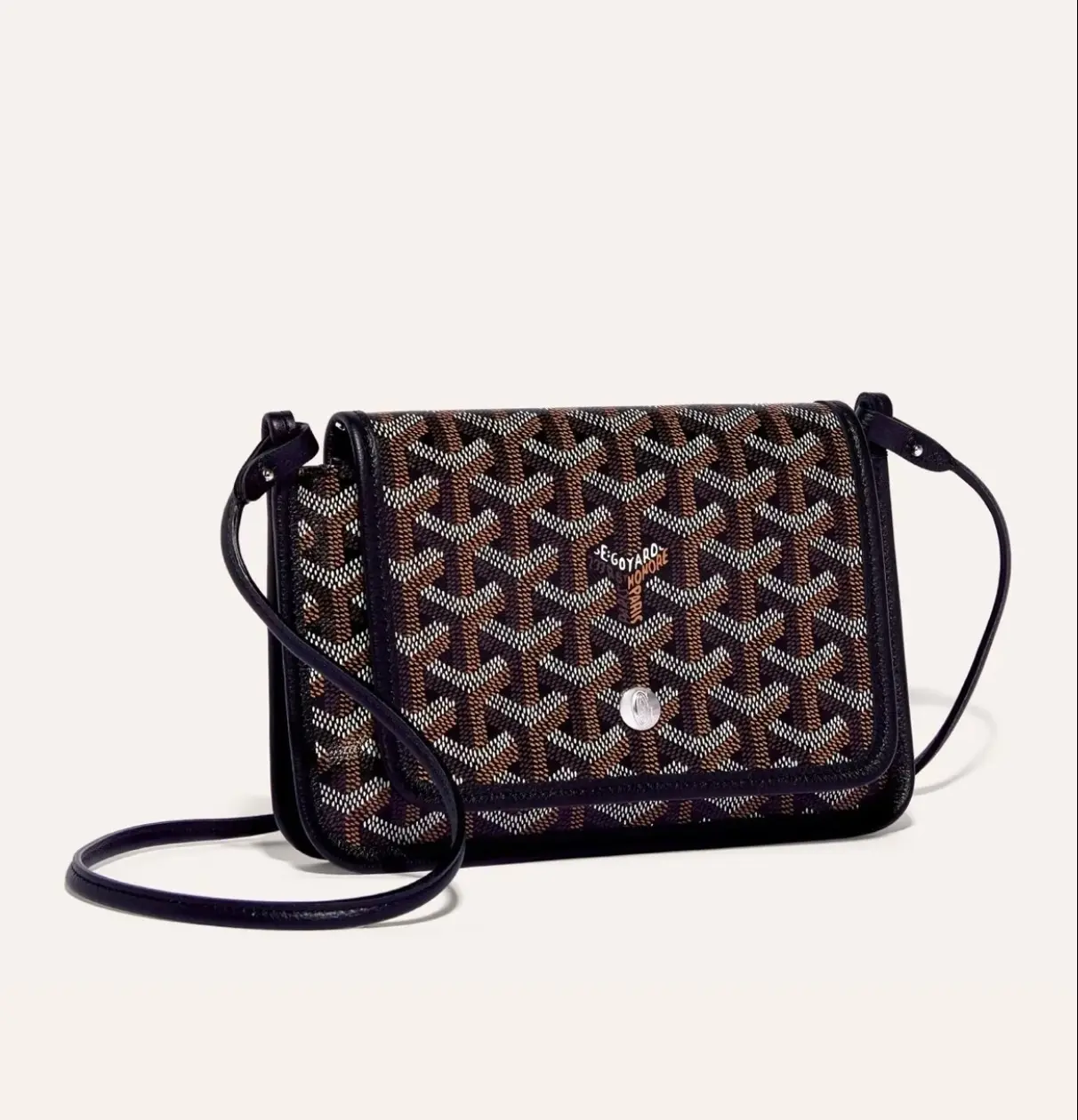 Pre-owned Goyard Black Chevron Envelope Crossbody Bag 2507070M