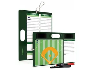Baseball Double Sided Dry Erase Board for Coaches 15"x10.5" with Markers