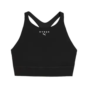 PUMA Womens X Hyrox Shapeluxe High Neck Mid Impact Sports Bra Casual Casual - Black