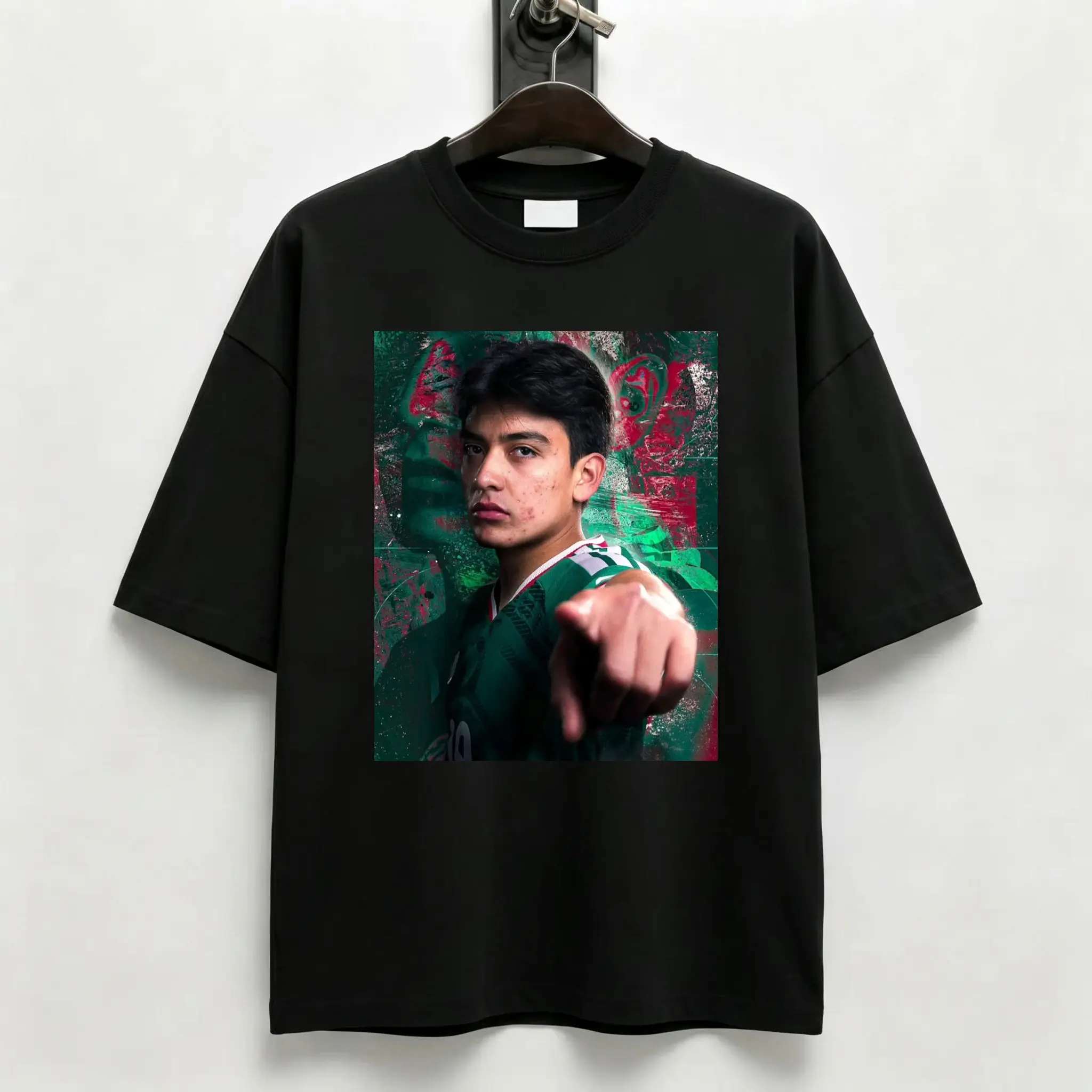 Gilberto Mora printed T-shirt, graphic T-shirt, retro sportswear streetwear, portrait print casual game day T-shirt. A gift for fans.