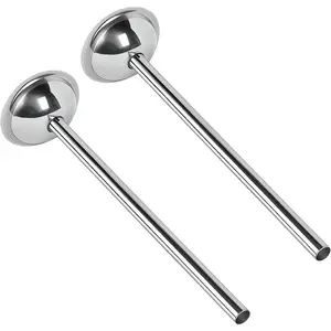 2-Pack 10mm Stainless Steel Sausage Stuffing Tubes Funnels Horn, Replacement Parts for #5 Meat Sausage Stuffers, Universal Fit for Manual & Electric Sausage Stuffers