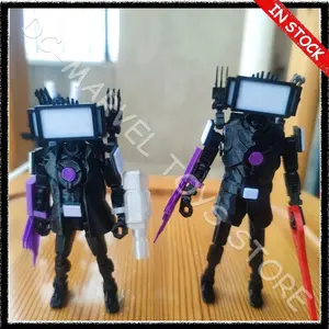 In Stock 3d Printed Dummy13 Titan Tv Man Q-Version Skibidi Chain Joint Mobility Action Figure Decoration Accessory Custom Toys