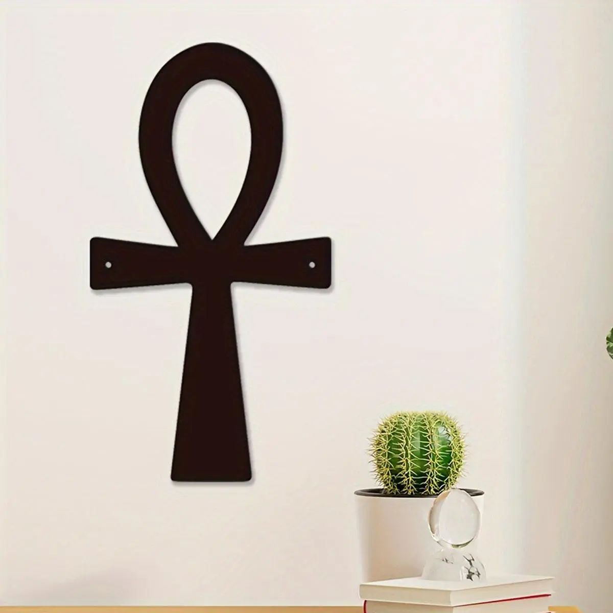 Ankh Symbol Wall Art, Modern Metal Wall Sculpture, Wall Decor for Home Living Room Bedroom Office, Home Decor, Room Decor, Religious, Spiritual Wall Decor, Cross Decor, Cross Decorations, Crosses Wall Decor