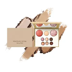 All in One Makeup Palette – Eyeshadow, Blush & Bronzer Face Kit, Full Face Makeup Gift Set for Women, Neutral Pigmented Colors