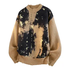 Unisex Long Sleeve Crew Neck Pullover Sweater, Knitted Hollow-Out Sweater, A Stylish Choice for Fashionable Individuals, Casual & Versatile, Everyday Outdoor Wear, Back-to-School Season, Valentine's Day Gift