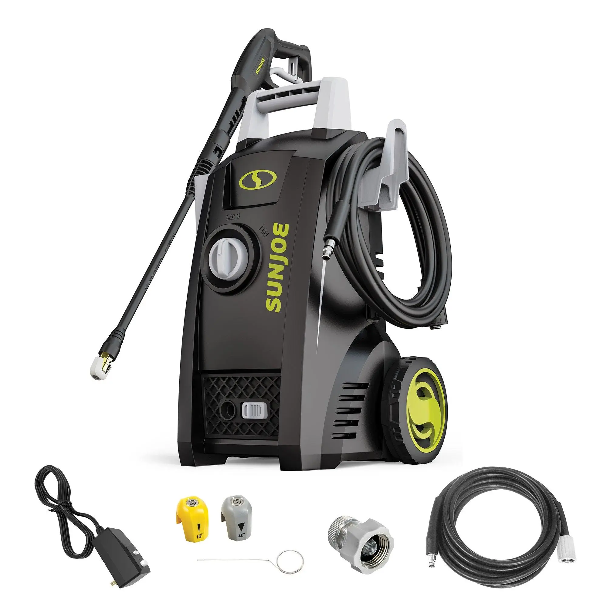 Sun Joe Electric Pressure Washer with 11-Amp Motor and 1.1 GPM, SPX1000 - Portable Water Cleaner with Adjustable Spray Wand for Car, Garden, and Patio Washing and Cleaning