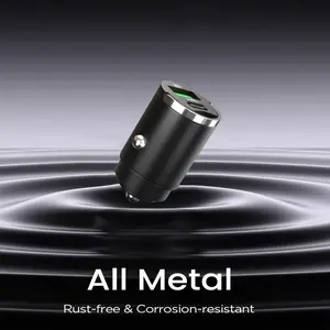 100W Fast Charging Car Charger, Hidden Car Charger, Mini Pull Ring Car Charger, Dual Port Cigarette Lighter Car Charger Adapter, Easy To Carry And Charge Your Phone.