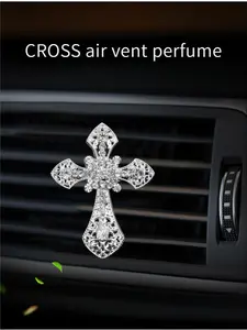 Diamond cross air outlet perfume clip car decoration car air conditioning air outlet aromatherapy clip Car Fragrance