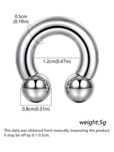 Stainless Steel Nose Ring, Spiral Nose Ring, Nose Septum Ring, Nose Hoop, Ear Bone Stud, Nose Rings Hoops, Multifunctional Body Piercing Jewelry for Men and Women, Fashion Accessories for Daily Wear