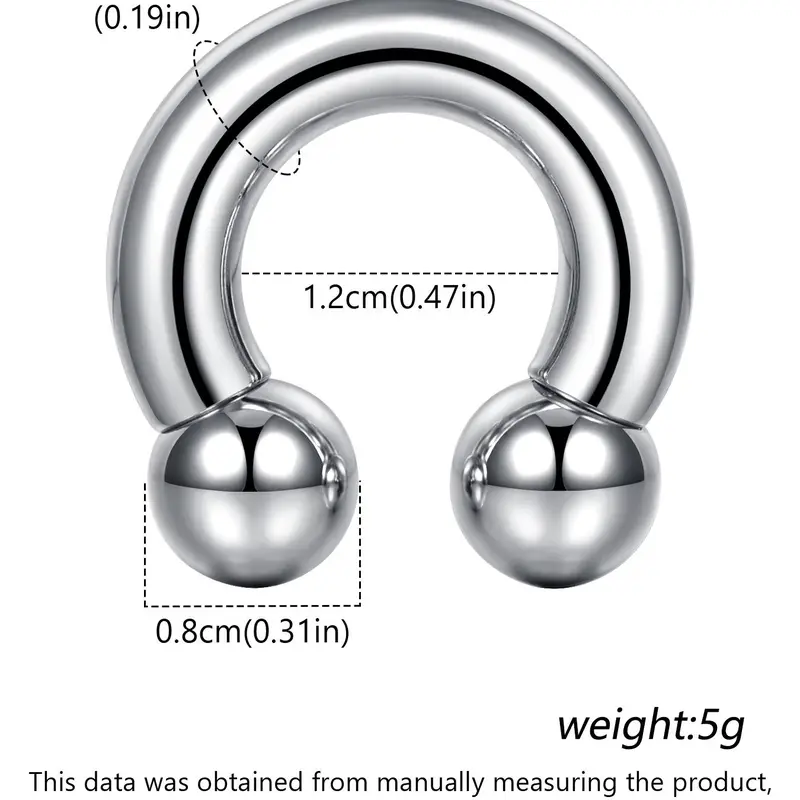 Stainless Steel Nose Ring, Spiral Nose Ring, Nose Septum Ring, Nose Hoop, Ear Bone Stud, Nose Rings Hoops, Multifunctional Body Piercing Jewelry for Men and Women, Fashion Accessories for Daily Wear