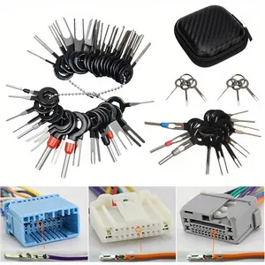11/18 Car Terminal Removal Repair Tools Electrical Wiring Crimp Connector Pin Extractor Kit Keys Automotive Plug Pullers