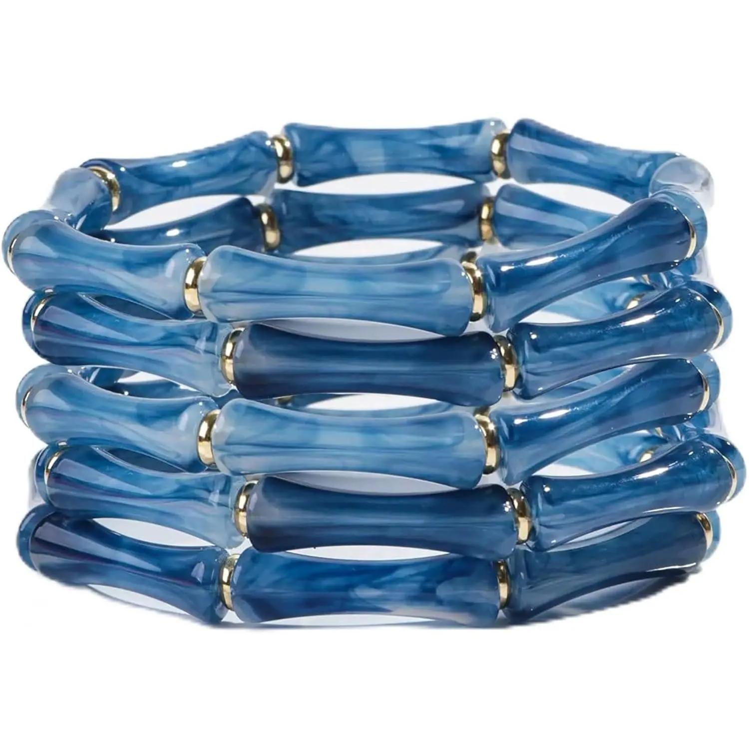 5pcs-dark blue bracelets