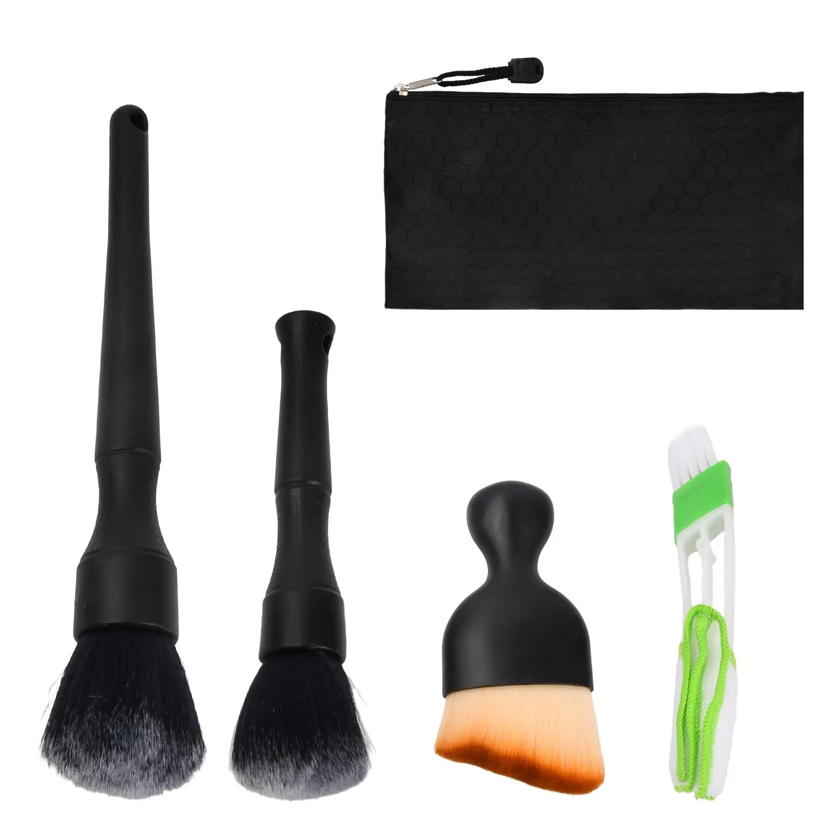 Car Interior Cleaning Brush Set, Multifunctional Car Interior Detail Cleaning Brush With Storage Bag, Car Interior Gap Wash Tool Kit, Universal Car In