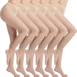 Pantys Transparentes Mujer 20D, Medias de Nylon Efecto Seda, Pantimedias Resistentes a las Carreras, Cintura Alta con Control de Abdomen, Medias Finas y Elásticas para Uso Diario y Fiesta