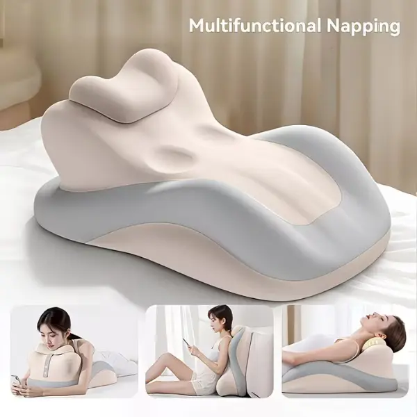 Multi Functional Pillow, Ergonomic Body Support Pillow, Using Breathable Memory Foam (Blue)