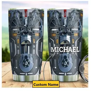 Personalized Tumbler, Engine tumbler, Diesel Mechanic Gift, Machinist Gift, Gift for Men, Auto Mechanic tumbler, Gift for Dad, Grandpa Gift