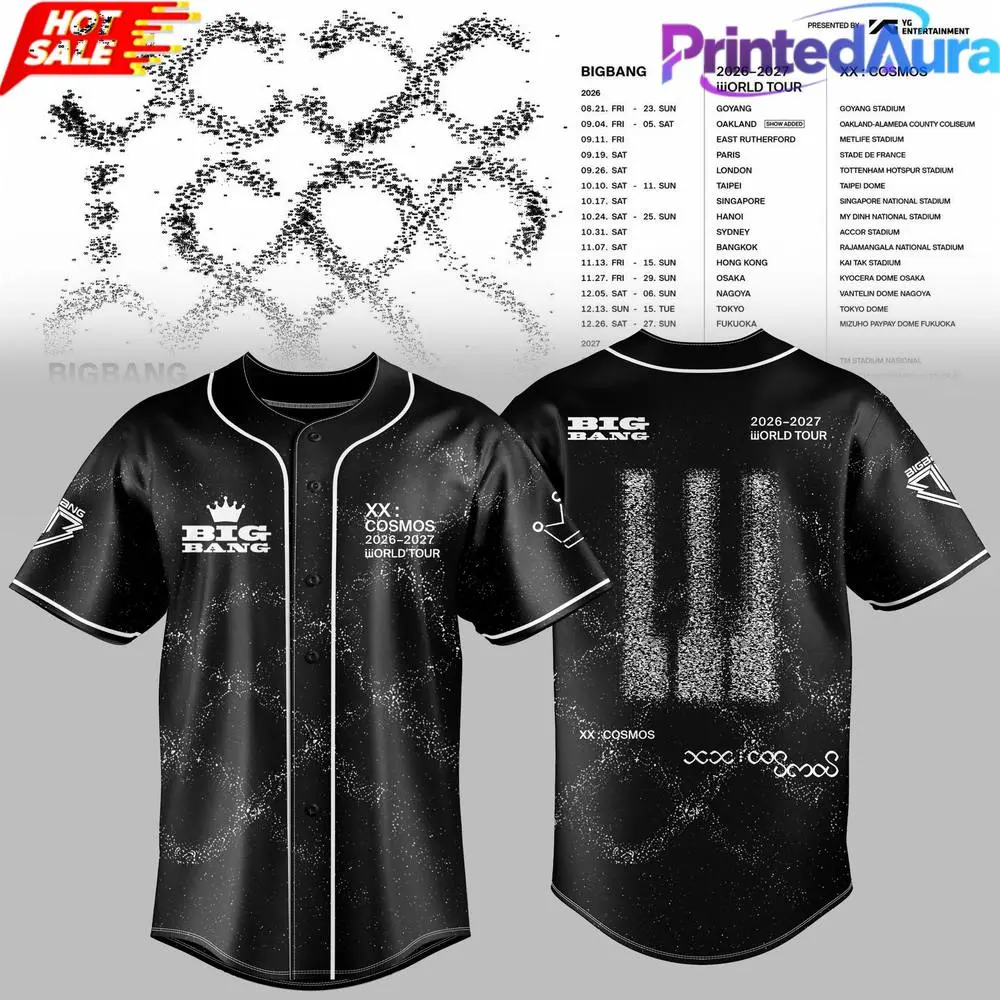 BIGBANG 20th Anniversary World Tour 2627 XX COSMOS Baseball Jersey Cosmic Eclipse