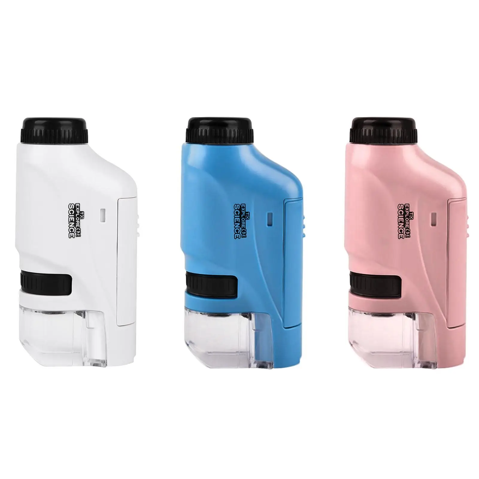 Portable Mini Microscope, Battery Powered 60-120x Handheld Microscope with LED Light, Mini Microscope for Education, Laboratory, Office, Home