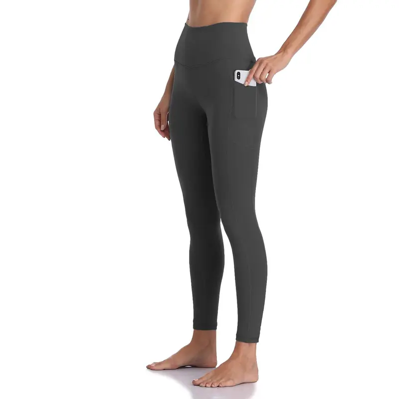 Colorfulkoala Women's Soft Essential High-Waisted Fitted Leggings with Pockets - Tummy Control Yoga Pants for Back to School, First Day of School Outfits