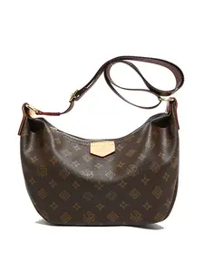 2026 New Women's Bag, Floral Patchwork Large Capacity, Fashion Retro Versatile Underarm Shoulder Crossbody Moon Shape Bag, Trendy Crossbody Bag, Fashionable Bags