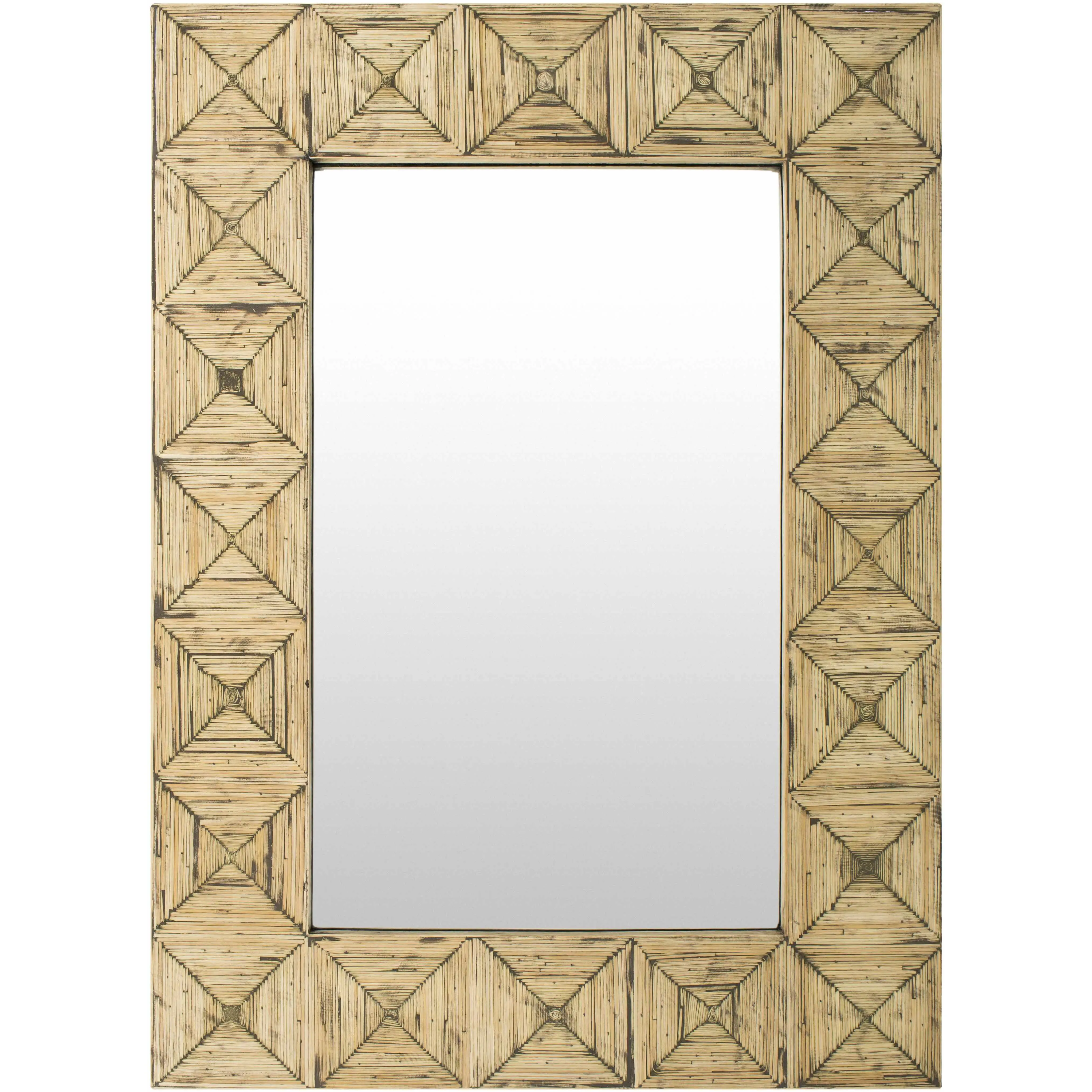 Mendham Rectangle Mirror - Clearance Decorative Wall-Mounted Mirror for Indoor Walls, Room Decor, Design Inspiration, Adds Character to Home Supplies