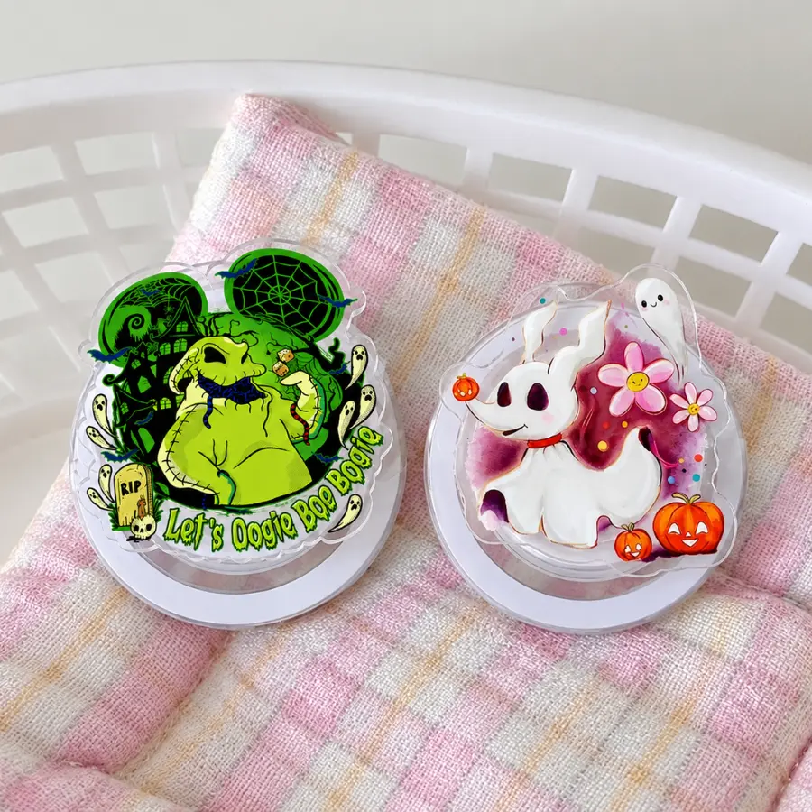 Cute Spooky Character Trio MagSafe Phone Grip, Halloween Phone Holder, Horror-Themed Phone Accessory Compatible With iPhone