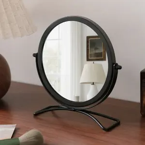 Dorm Room Vanity Mirror Small Desktop Standing Makeup Mirror for Students Home Use Home Decorative Mirror