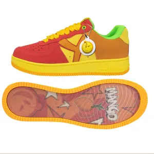 YUMS Mango Sneakers - Red, Orange, and Yellow Suede Streetwear Style  Shoes - Low Top Fashion Comfort Shoes