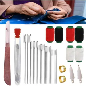 37 count Sewing Tool Set Hosenwelt Sewing Kit  Thread Hand Repair Tools Multi-Purpose  and Thread Kits Daily Use Sewing Working Kit for Beginners
