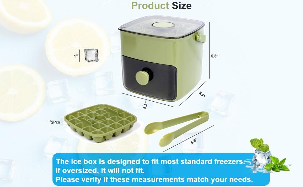 Reusable Ice Cube Tray Set with Lid & Storage Bin for Freezer, Ice Maker Mold with Ice Tongs, Leakproof Ice Container for Whiskey, Cocktail, Coffee, Beer Drinks, Practical Kitchen & Bar Utensil Gadgets