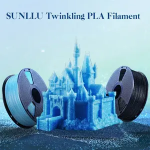 SUNLU Twinkling PLA Filament 1.75mm | Smooth Extrusion, No Clogging, 3D Printer Specialty Filament 1kg | Fine Sparkle, Top Choice for 3D Printed Gifts