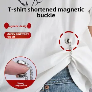 4-pack Magnetic Pant Leg Fasteners, Trouser & Sleeve Length Adjustment Tool, Detachable No Nail No Sew Metal Hemming Clips