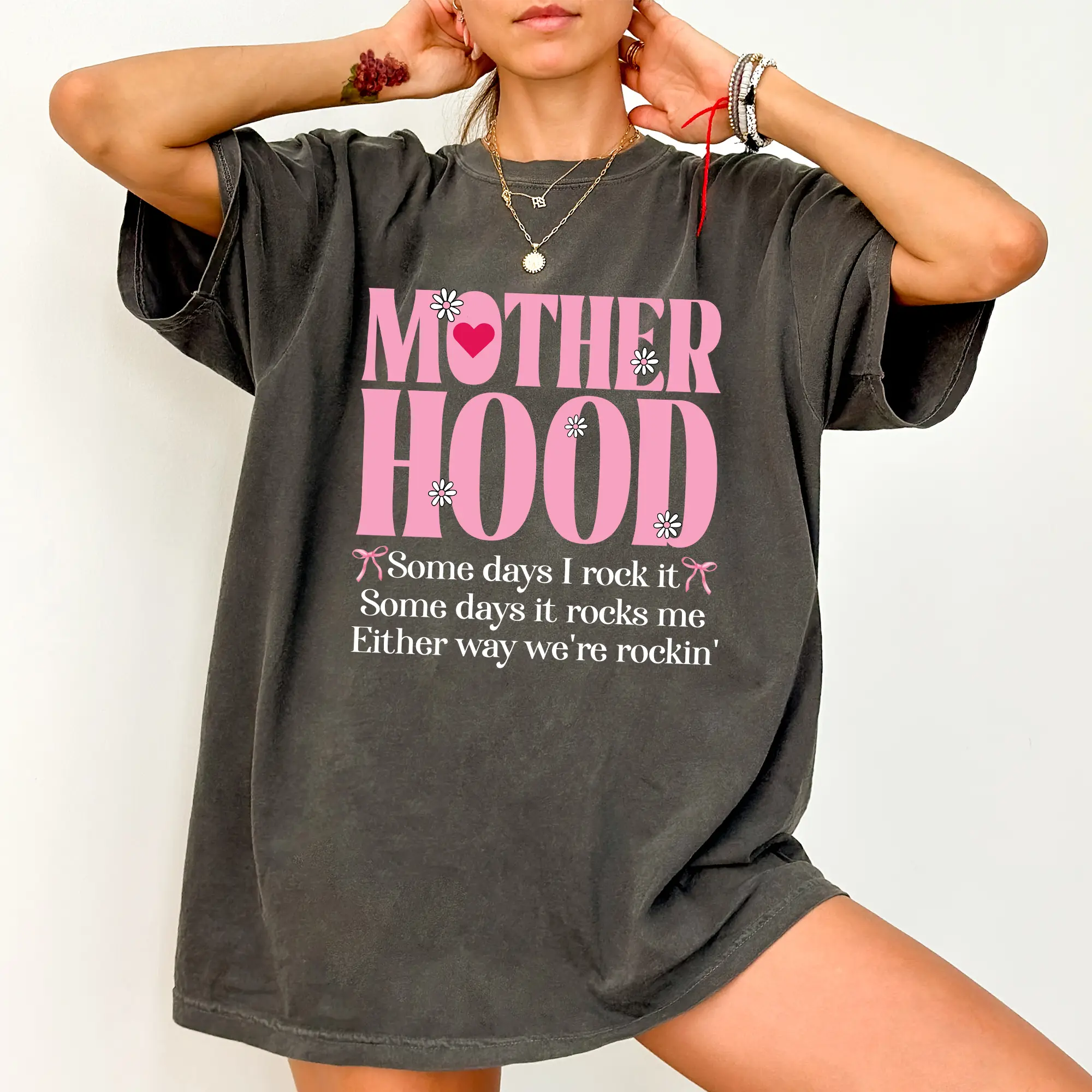 Coquette Motherhood Comfort Colors Shirt, Funny Mom Life T-shirt, Funny Mothering Graphic Tee, Cute Mama Outfits, Gift For Mom, Mother's Day Gifts