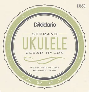 D'Addario EJ65S Pro-Arté Custom Extruded Nylon Ukulele Strings, Soprano