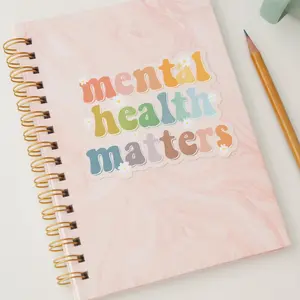 Mental Health Matters Sticker - 3PCS Waterproof Vinyl Decals for Laptops & Water Bottles - Motivational Self Care Design - 3 Inch Size - Durable & Scratch Resistant - Mental Health Awareness Collection